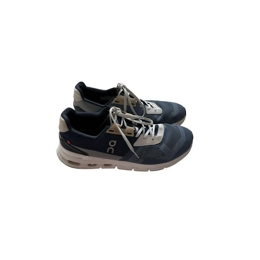 On Mens Metal Navy Cloudrift Low Top Lace Up Athletic Running Sneakers Size 9.5